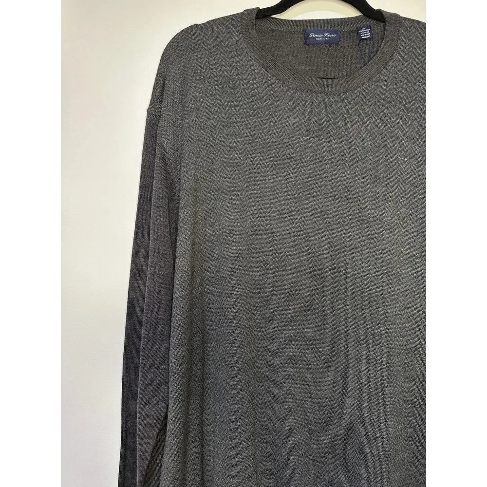 Linea Rosso Nordstrom Men's Charcoal Merino Wool Sweater Size XXL New w/ Tags